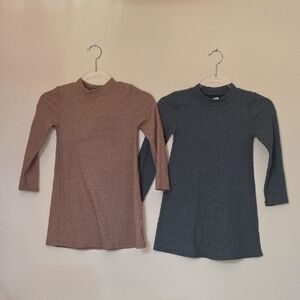 Set of Two Long Sleeve Knit Dresses